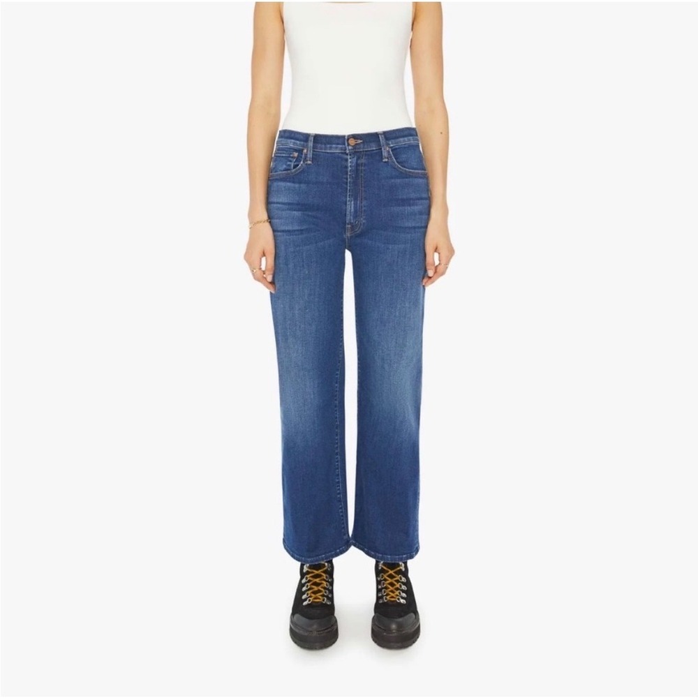 MOTHER Blue Wide Leg Flare Jeans - Picture 1 of 9